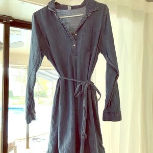 Maternity Chambray Shirt Dress